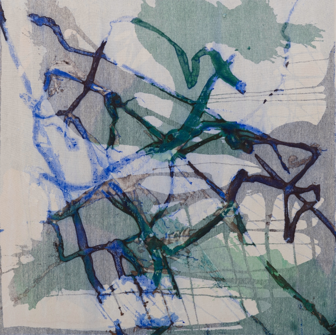48×48 inches, acrylic on canvas, wall work.