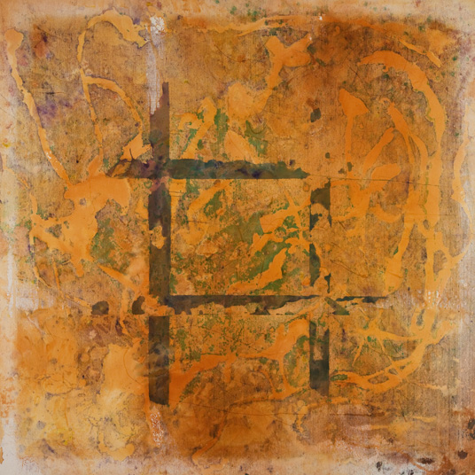 79x79 inches, acrylic on canvas (two sided painting)