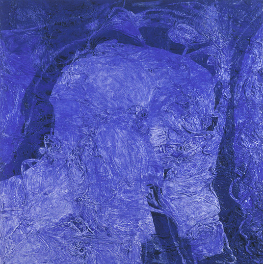 79×79 inches, muslin and acrylic on canvas