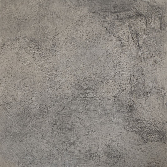 83x78 inches, rubbed and washed graphite on canvas